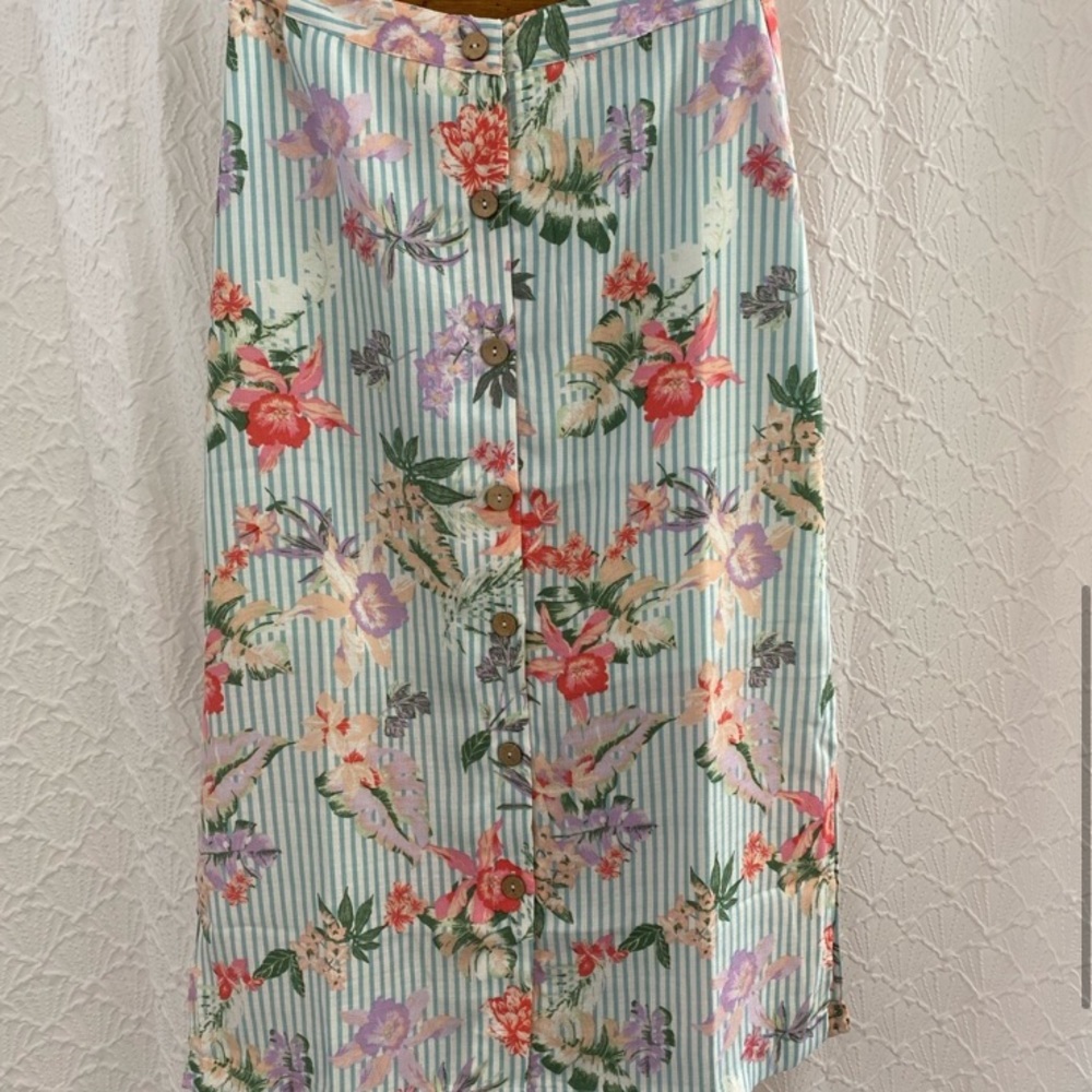 Anthropologie Floral Striped Midi Skirt - Multicolor - Picture 4 of 4